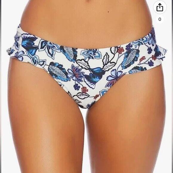 NWT ELLA‎ MOSS Folktale Floral Ruffle Leg Boho Bikini Bottom Women's Size M - Picture 3 of 9